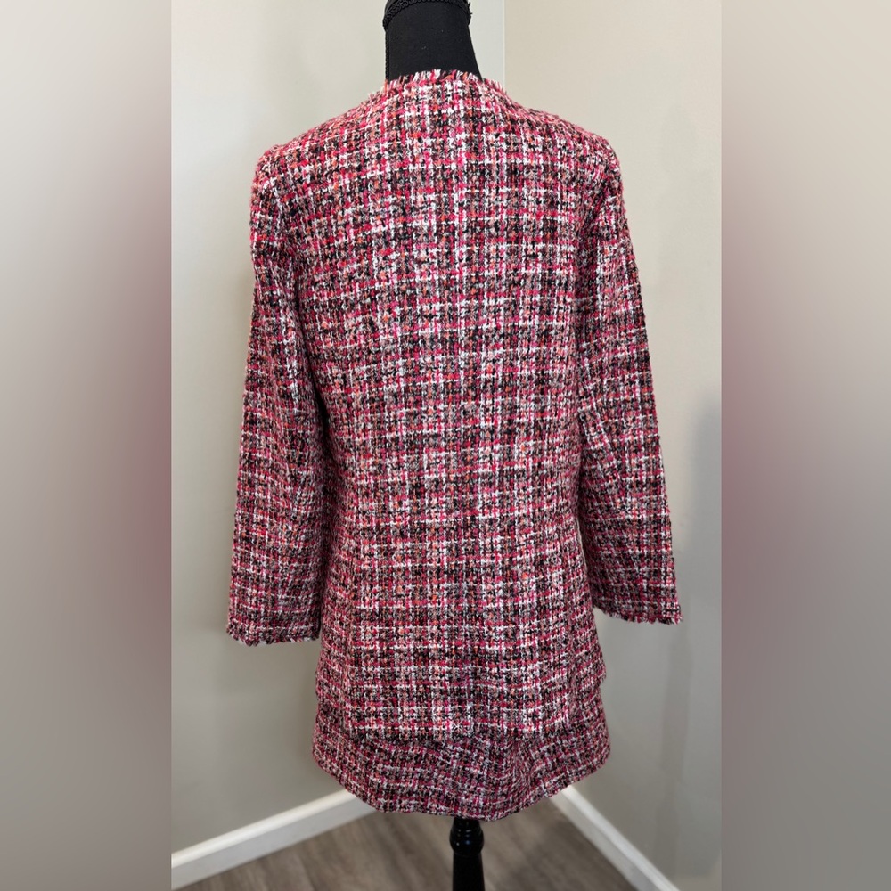 Talbots Tweed Jacket Skirt Set Pink Boucle Preppy Chic Size 6 NEW WITH TAGS - Picture 6 of 15